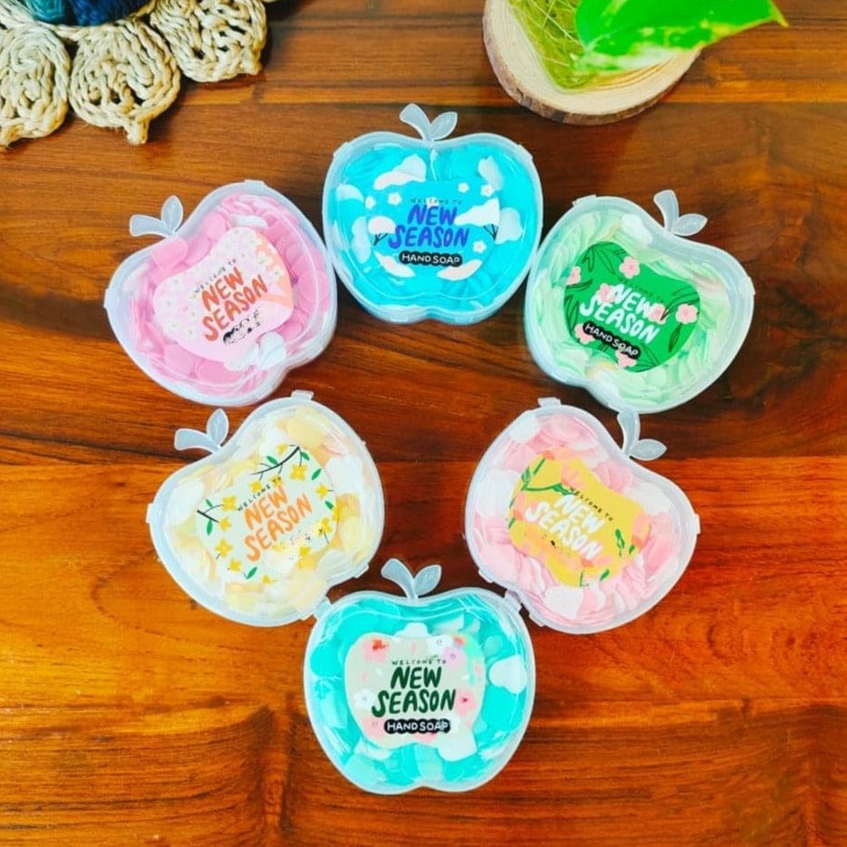 Apple Paper Soap, Hand Wash Travel Soap, Scented Soft Paper Soap, Travel Disposable Soap Sheet, Mini Scented Disinfecting Paper Soap Petals, Pocket Soaps for Hand Wash, Multicolor Petals Paper Clean Soft Soap. Apple Paper Soap, Hand Wash Travel Soap, Scented Soft Paper Soap, Travel Disposable Soap Sheet, Mini Scented Disinfecting Paper Soap Petals, Pocket Soaps for Hand Wash, Multicolor Petals Paper Clean Soft Soap.